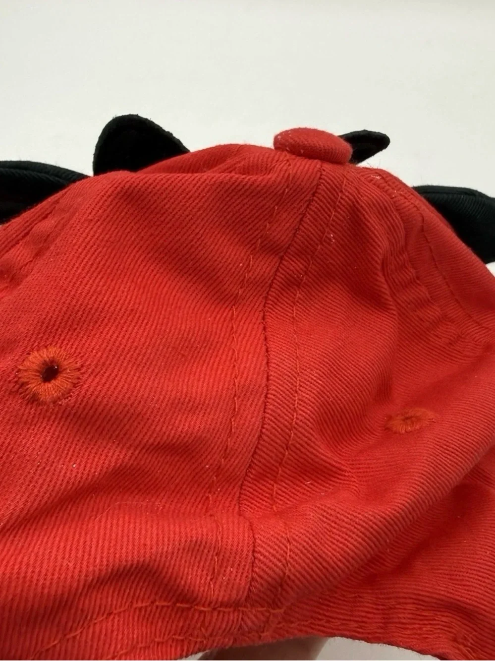 Minnie Mouse Disney Childs Hat Red with Polka Dots & Black Ears Adjustable